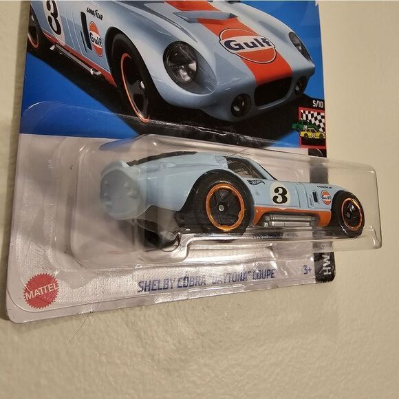Set Of 2 Hot Wheels Shelby Cobra Daytona Coupe HW Race Day Gulf - Picture 3 of 10